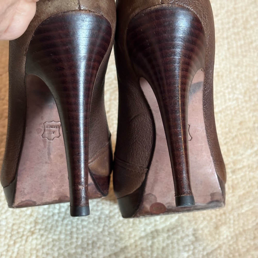 BCBGMaxAzria Brown Booties with Stiletto Design - Picture 11 of 12